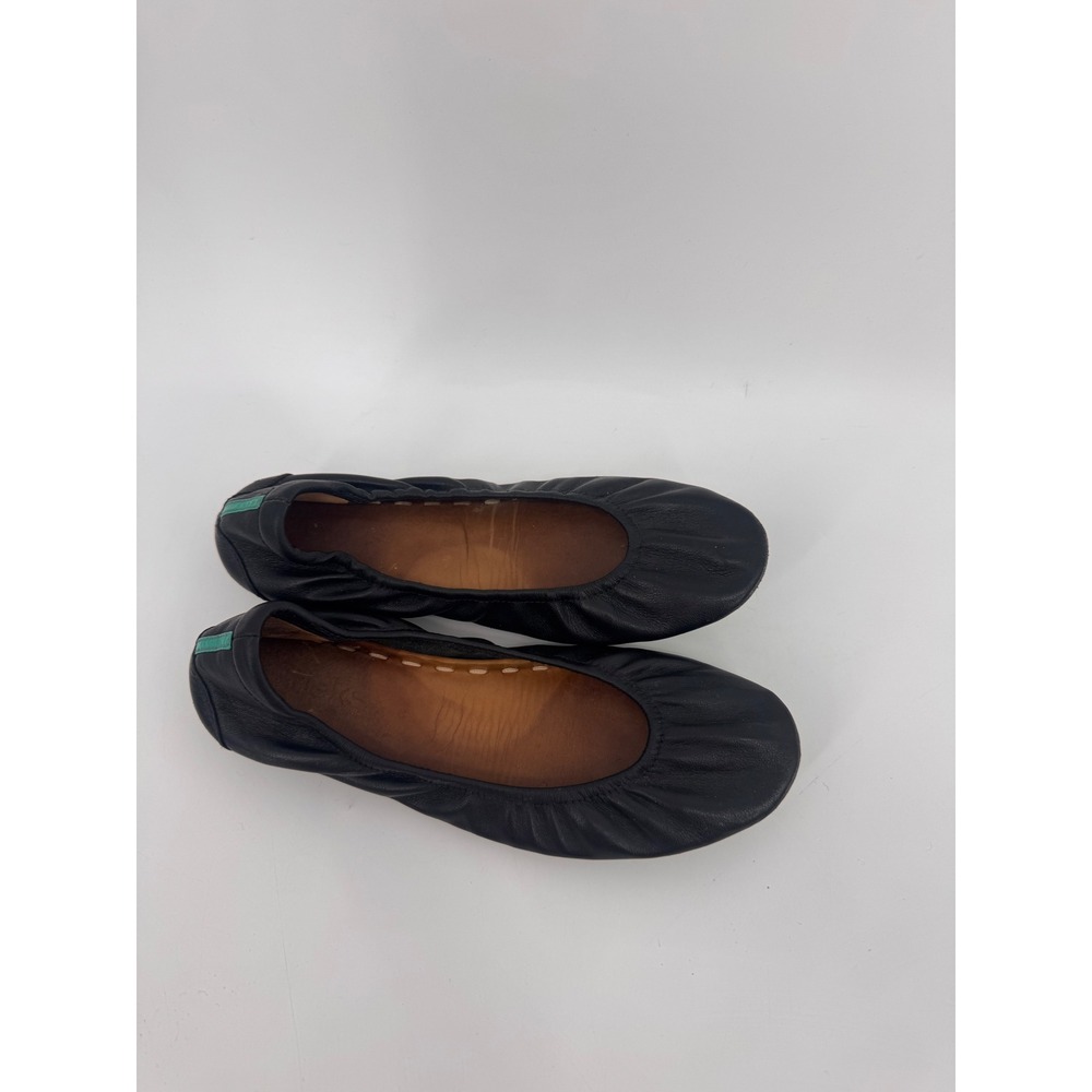Tieks Ballet Flats Women Size 8 Matte Black Leather Foldable Comfort Classic